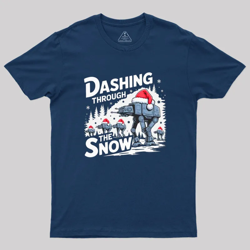 Alternative view of Dashing Through The Snow Geek T-Shirt