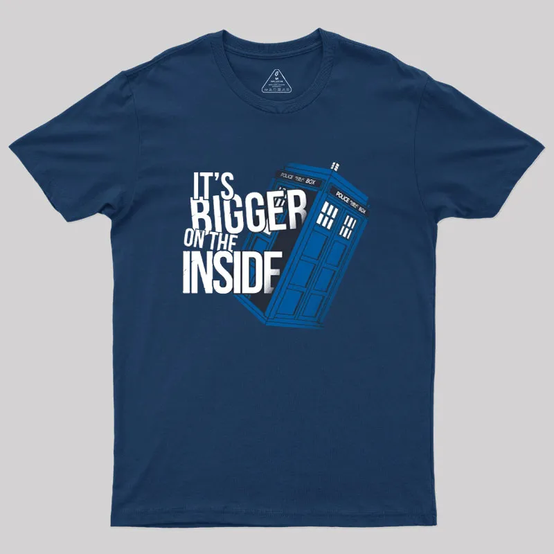Bigger On The Inside Geek T-Shirt - Image 2