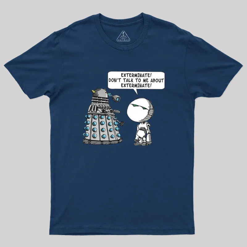 Alternative view of Dalek Adams Mashup Geek T-Shirt