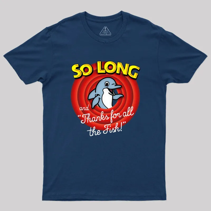 Alternative view of So Long And Thanks For All The Fish Geek T-Shirt
