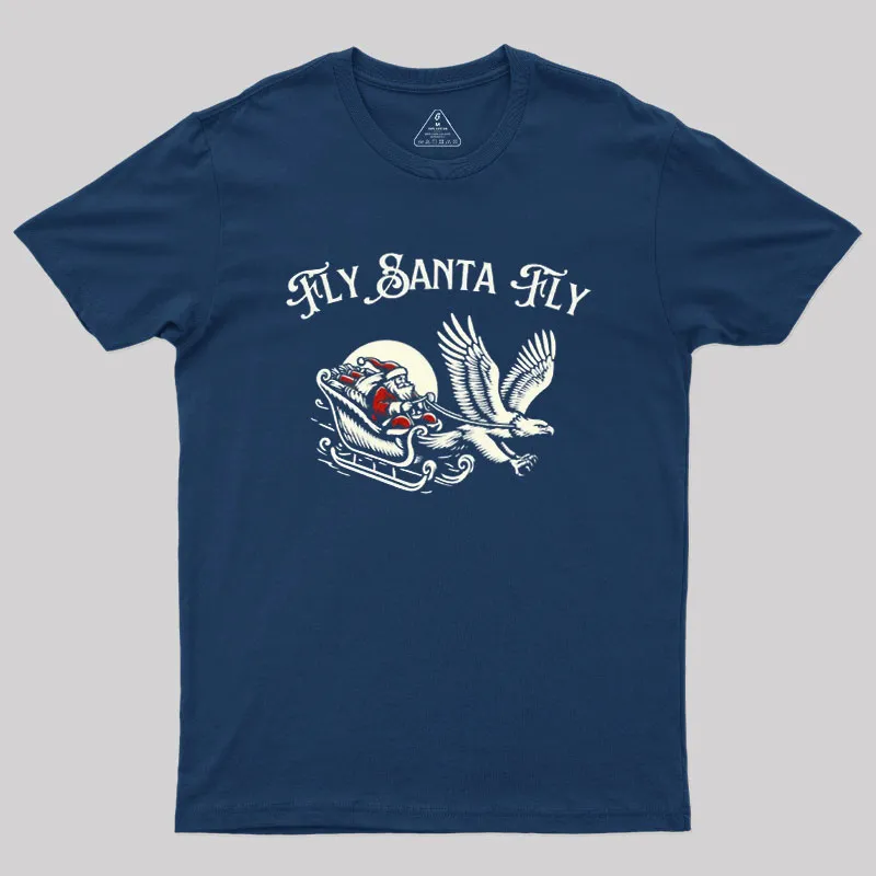 Fly Santa Fly Geek T-Shirt - Image 2