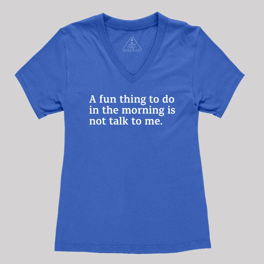 Not Talk To Me Geek Women's V-Neck T-shirt - Image 3