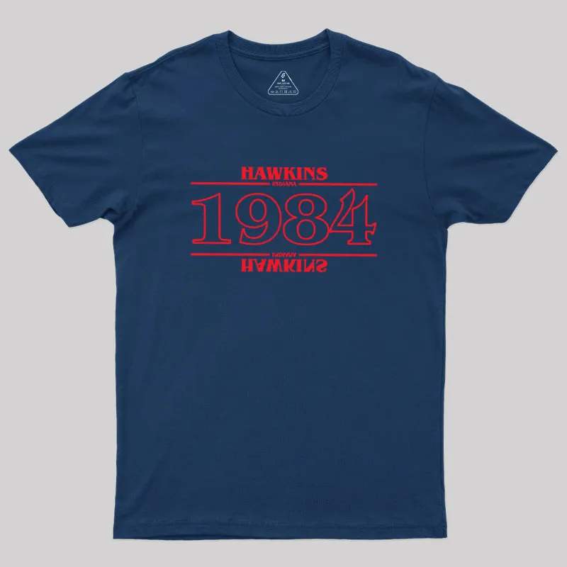 Alternative view of Hawkins 1984 Geek T-Shirt