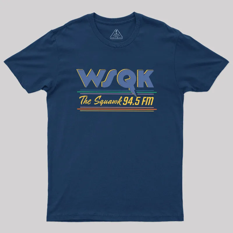 Alternative view of WSQK The Squawk 94.5 FM Geek T-Shirt