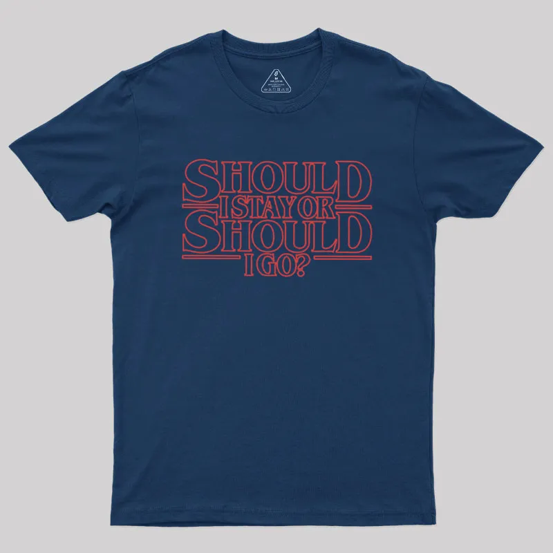 Alternative view of Should I Stay Or Should I Go Geek T-Shirt
