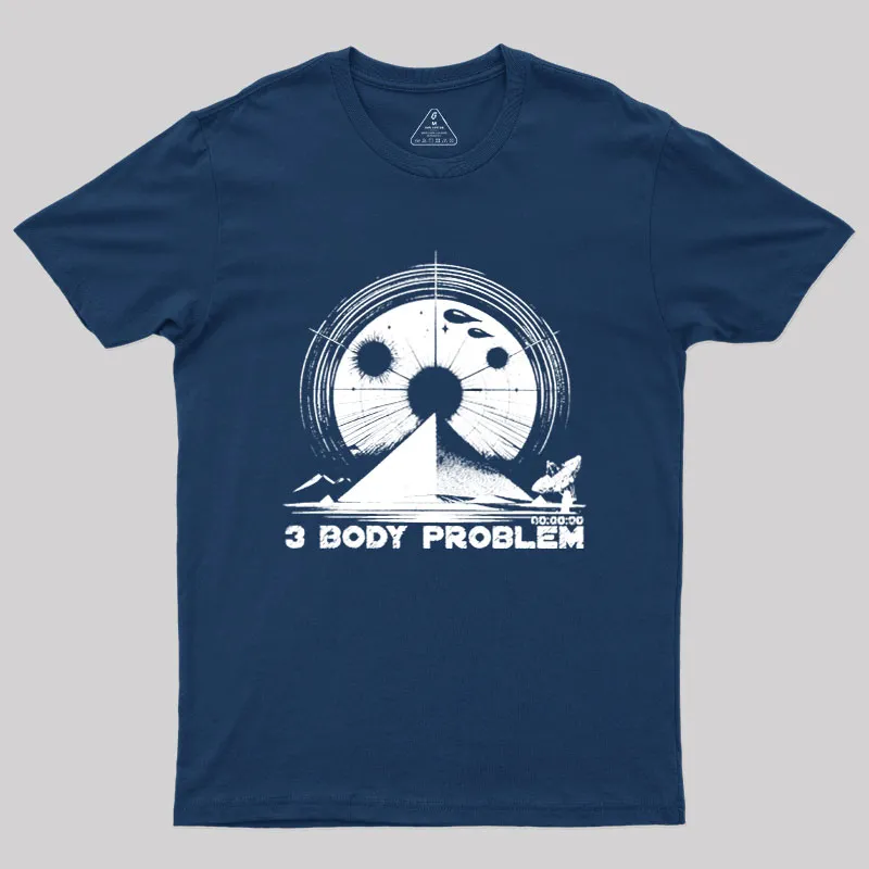 Alternative view of The Three Body Problem Geek T-Shirt