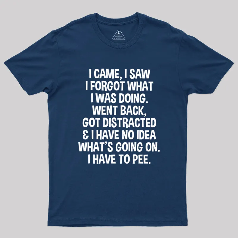 I Came I Saw I Forgot What I Was Doing Geek T-Shirt - Image 2