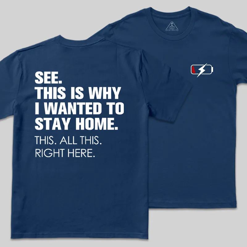 Stay Home Front and Back Printed Geek T-Shirt - Image 2