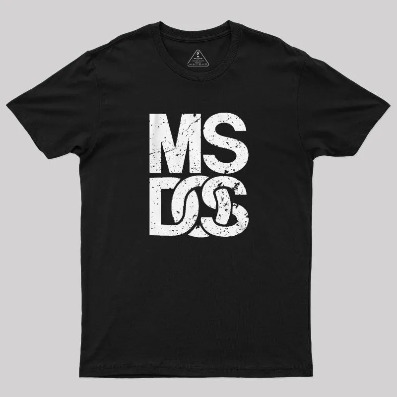MS DOS Vintage 80s Computer T-Shirt