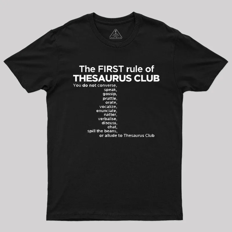 Thesaurus Club Confidential Geek T-Shirt
