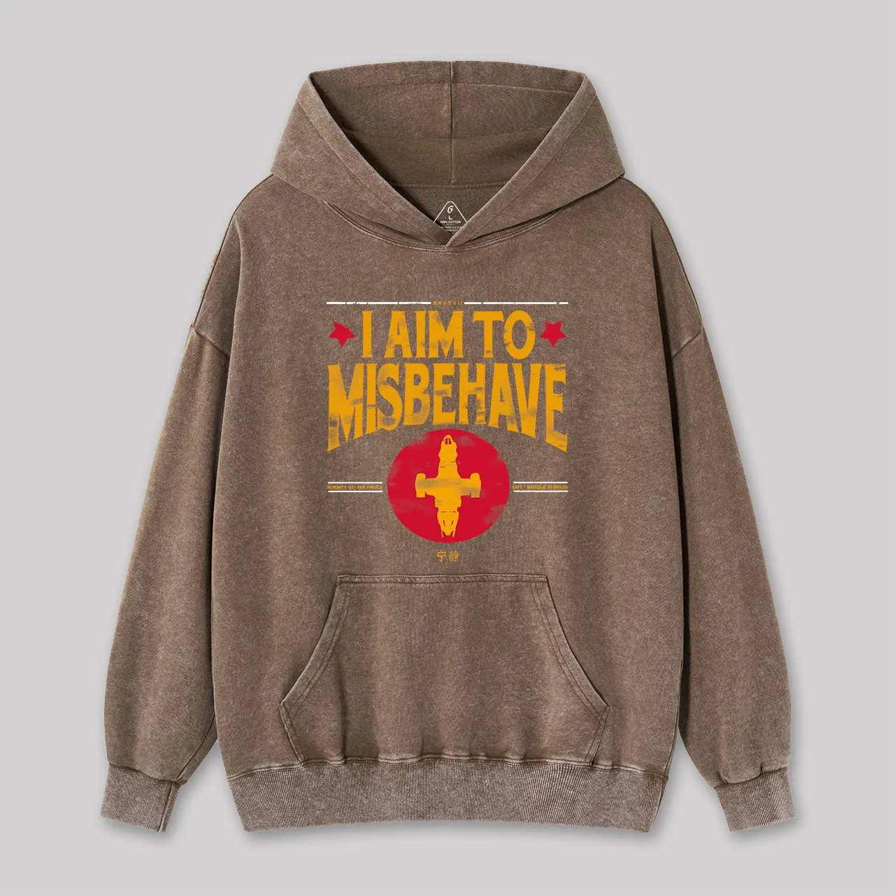 Alternative view of I Aim to Misbehave Firefly Washed Hoodie