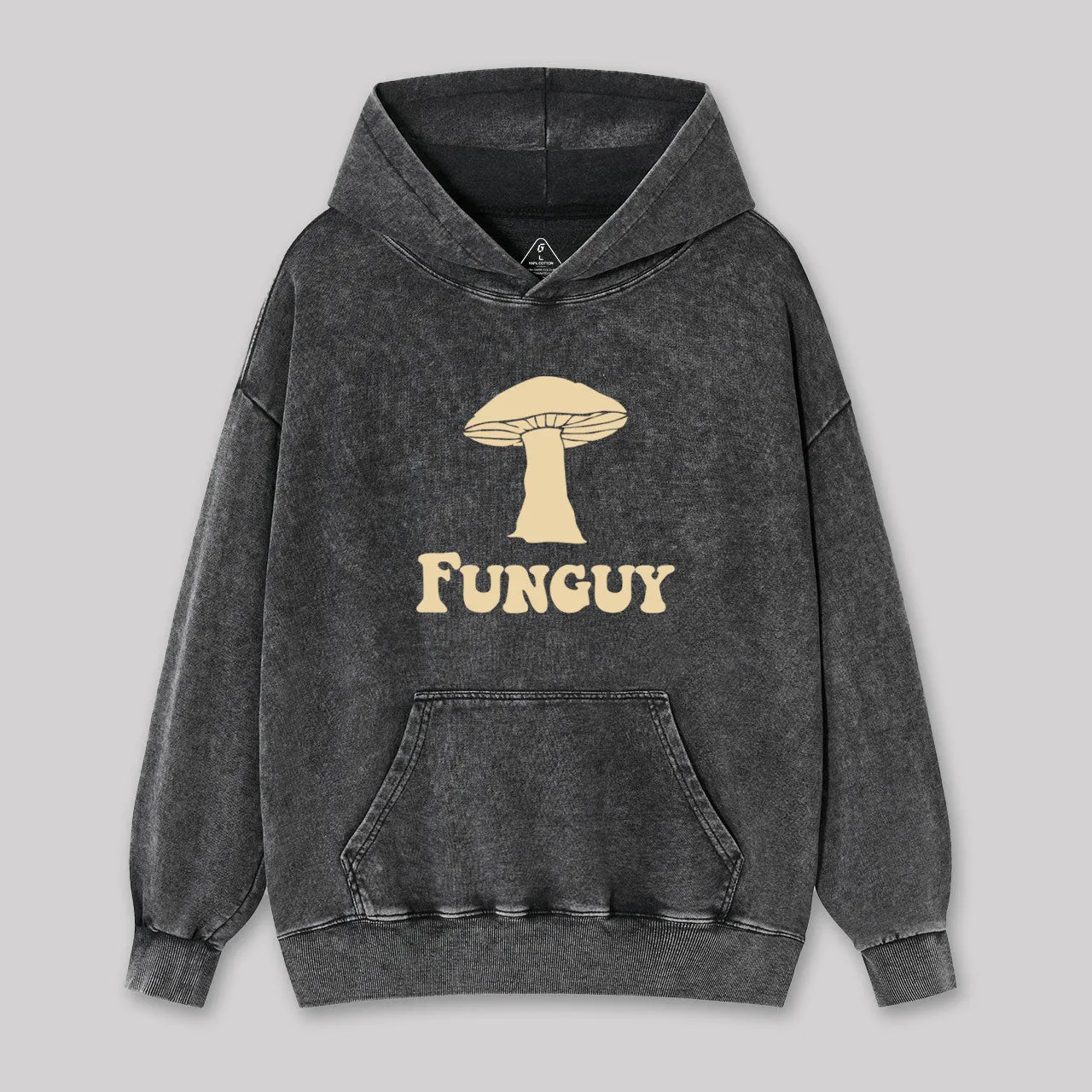 Alternative view of Fungi Fun Guy Funny Washed Hoodie