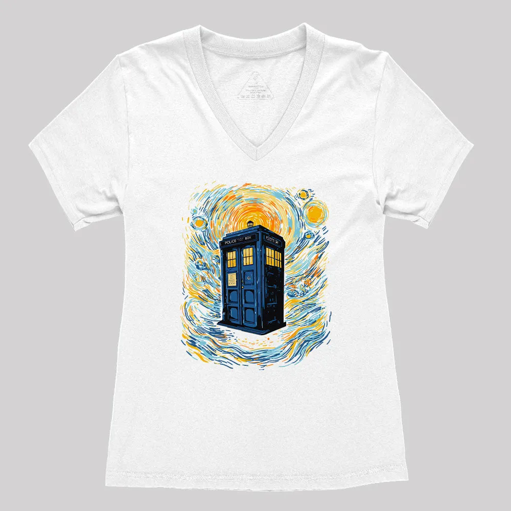 Starry Blue Box Women's V-Neck T-shirt - Image 2
