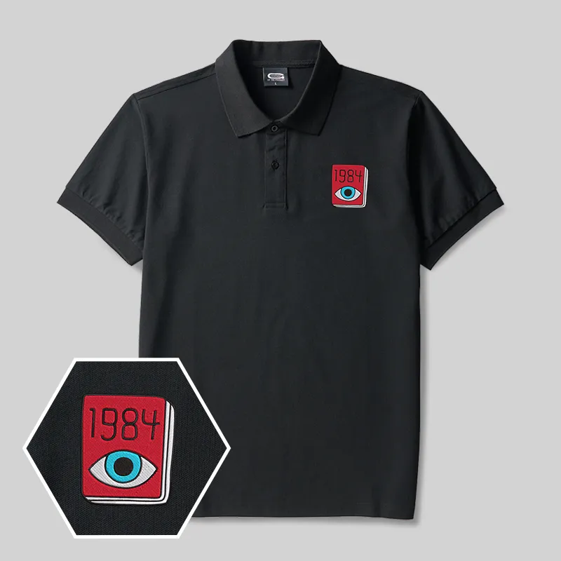 1984 Eye Geek Embroidered Polo Shirts