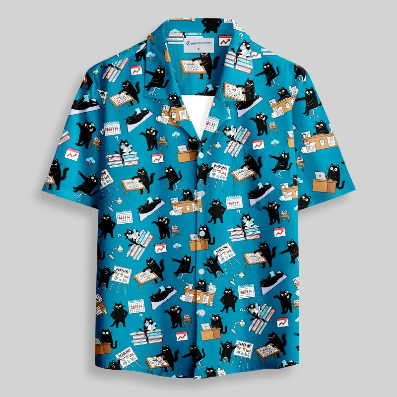 Busy Cat Chronicles Button Up Pocket Shirt - Image 2