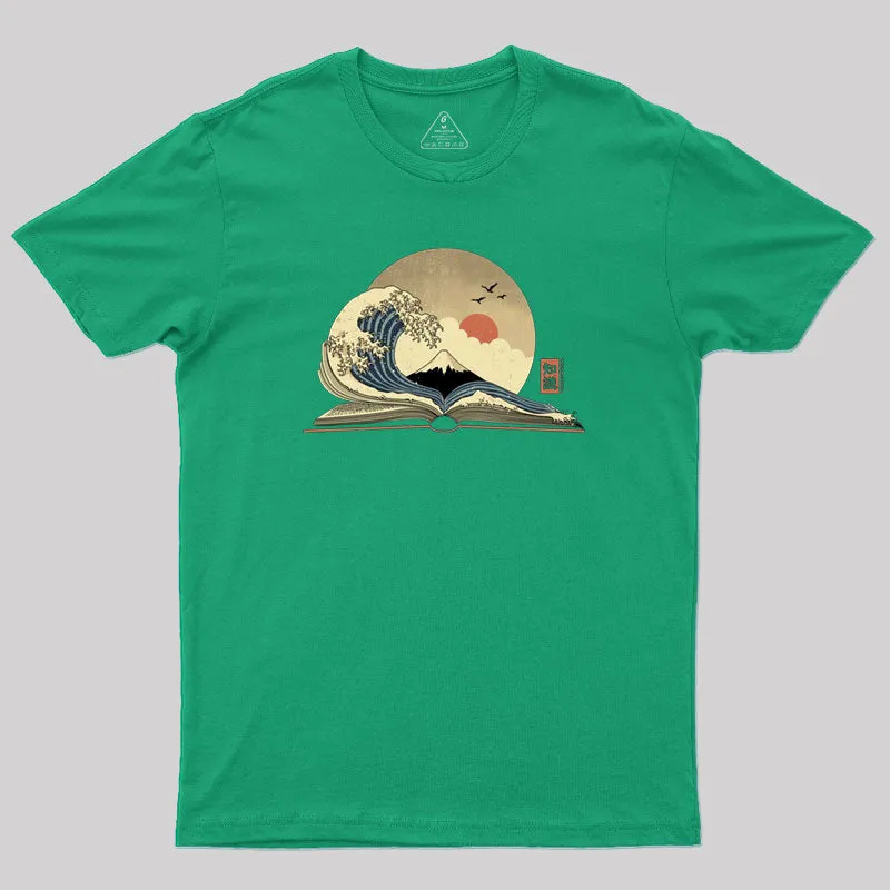 The Great Wave of Knowledge Geek T-Shirt - Image 9