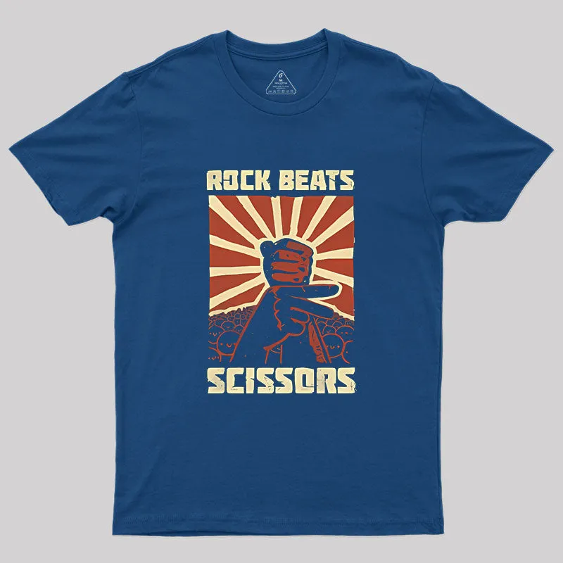 Rock Beat Scissors Geek T-Shirt - Image 2