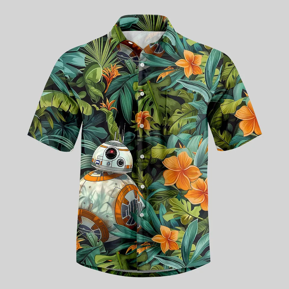 Bb8 Hawaiian Style Button Up Pocket Shirt