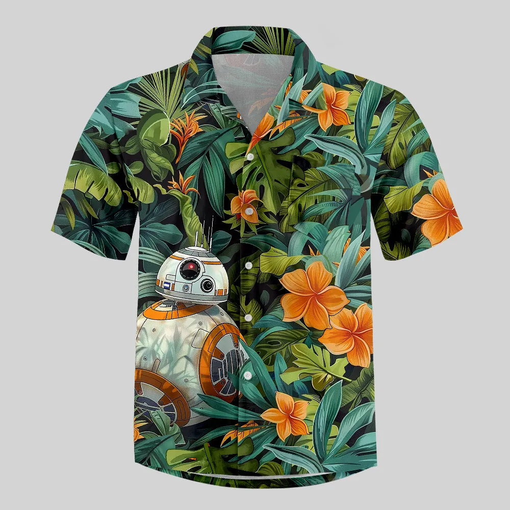 Bb8 Hawaiian Style Button Up Pocket Shirt - Image 2