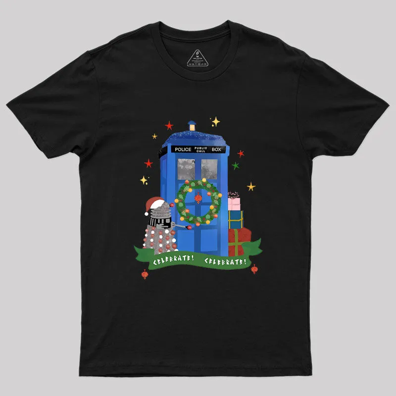 Tardis Christmas Geek T-Shirt