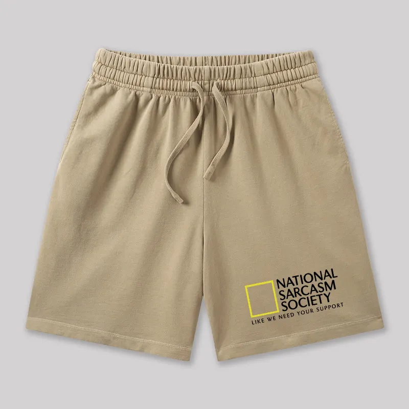National Sarcasm Society Geeky Washed Shorts - Image 8