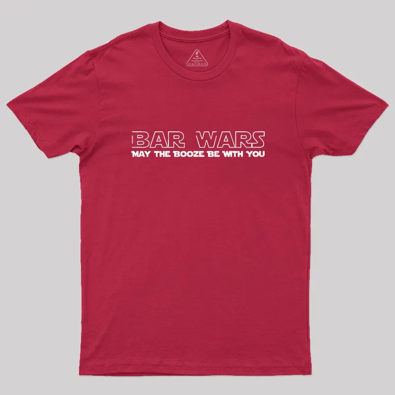 Bar Wars May The Booze Be With You Geek T-Shirt - Image 5