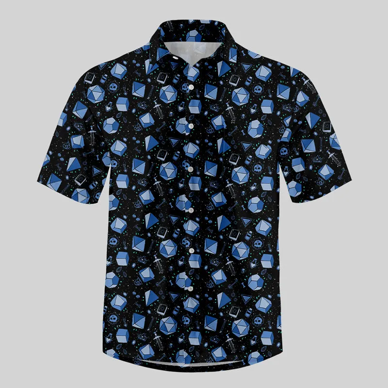 Scifi Dice And Death Button Up Pocket Shirt