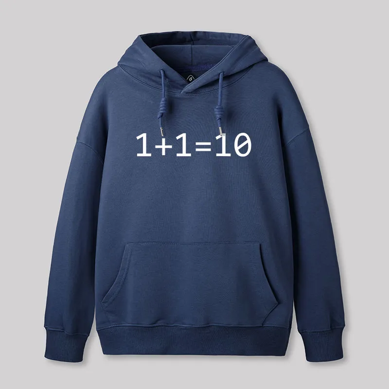 1 Plus 1 Equal 10 Binary Geek Hoodie - Image 7