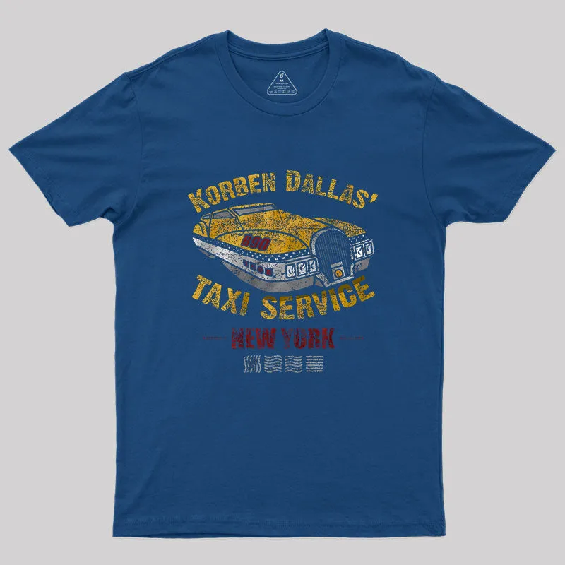Alternative view of Korben Dallas' Taxi Service Geek T-Shirt