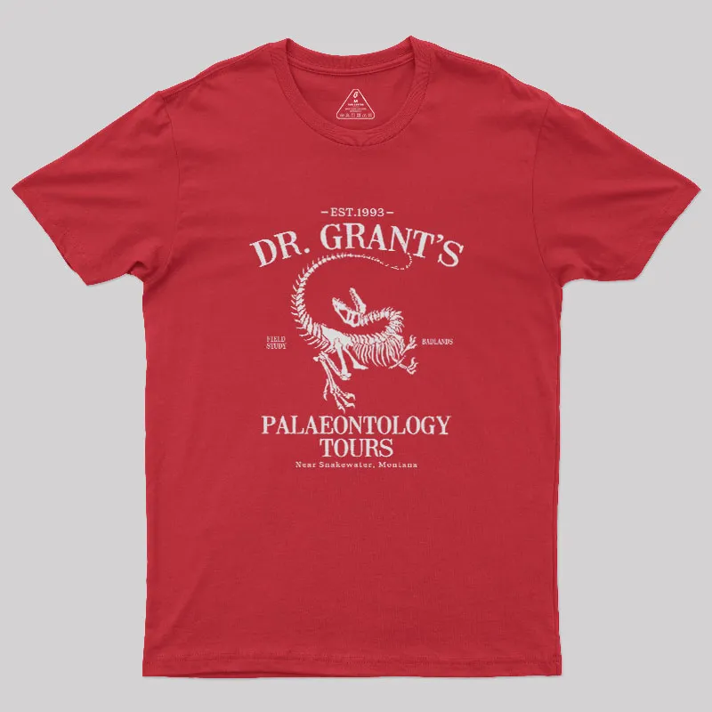 Dr. Grant's Fossil Tours Geek T-Shirt - Image 7