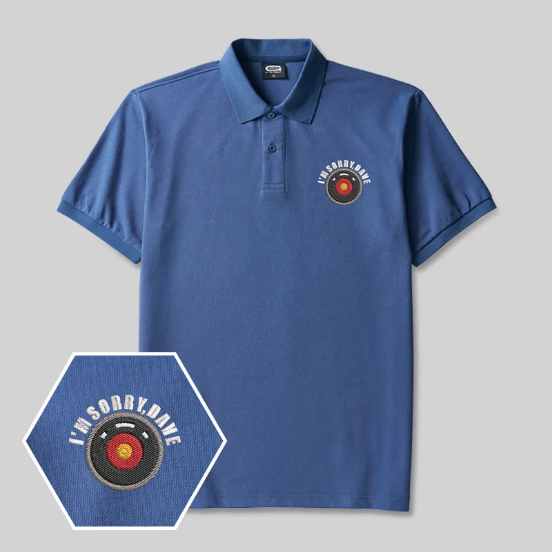 Alternative view of HAL 9000 Geek Embroidered Polo Shirts