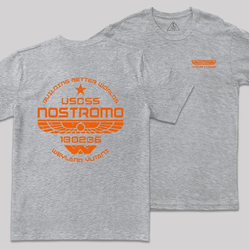 Personalized USCSS Nostromo Geek T-Shirt - Image 4