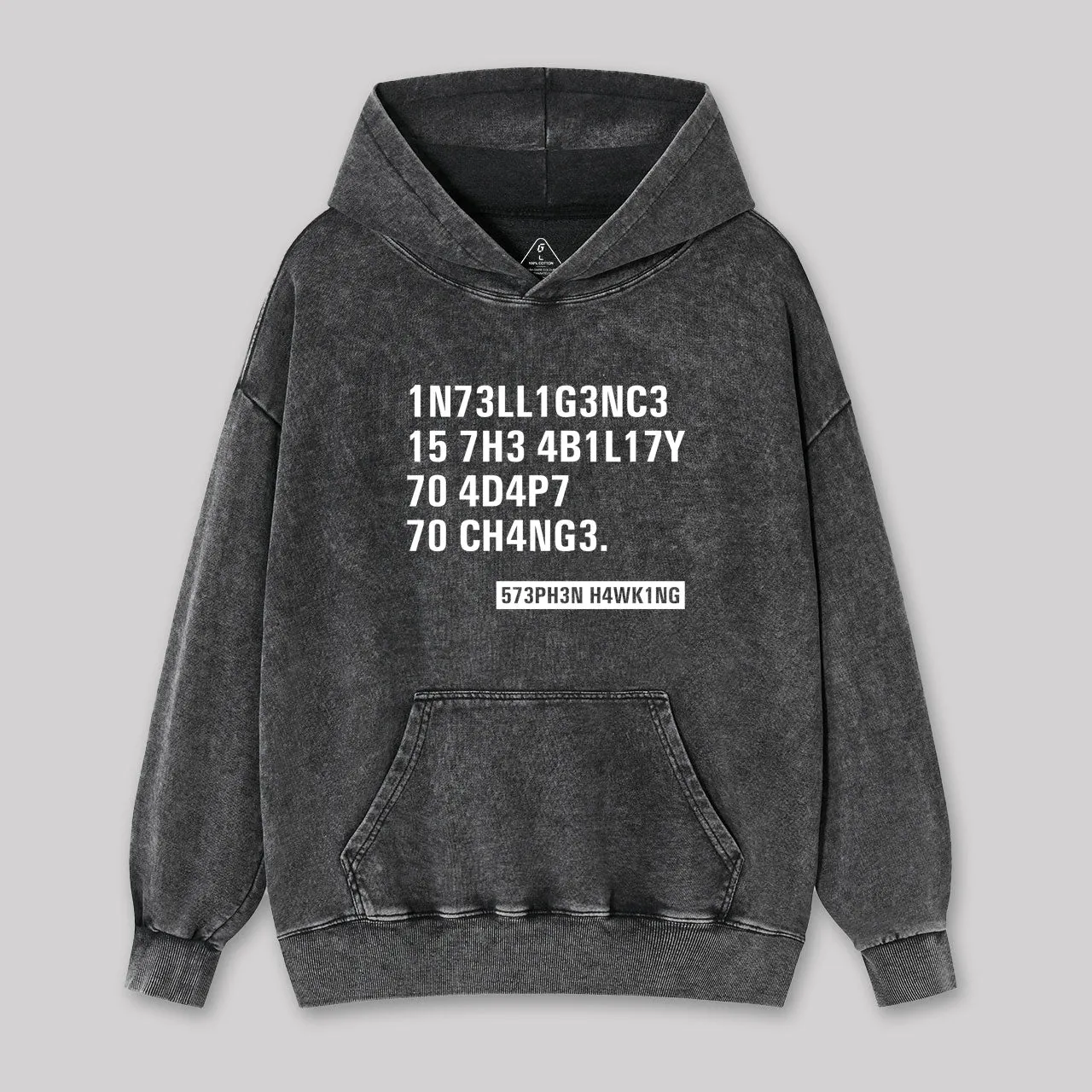 Alternative view of Intelligence - Stephen Hawking Washed Hoodie
