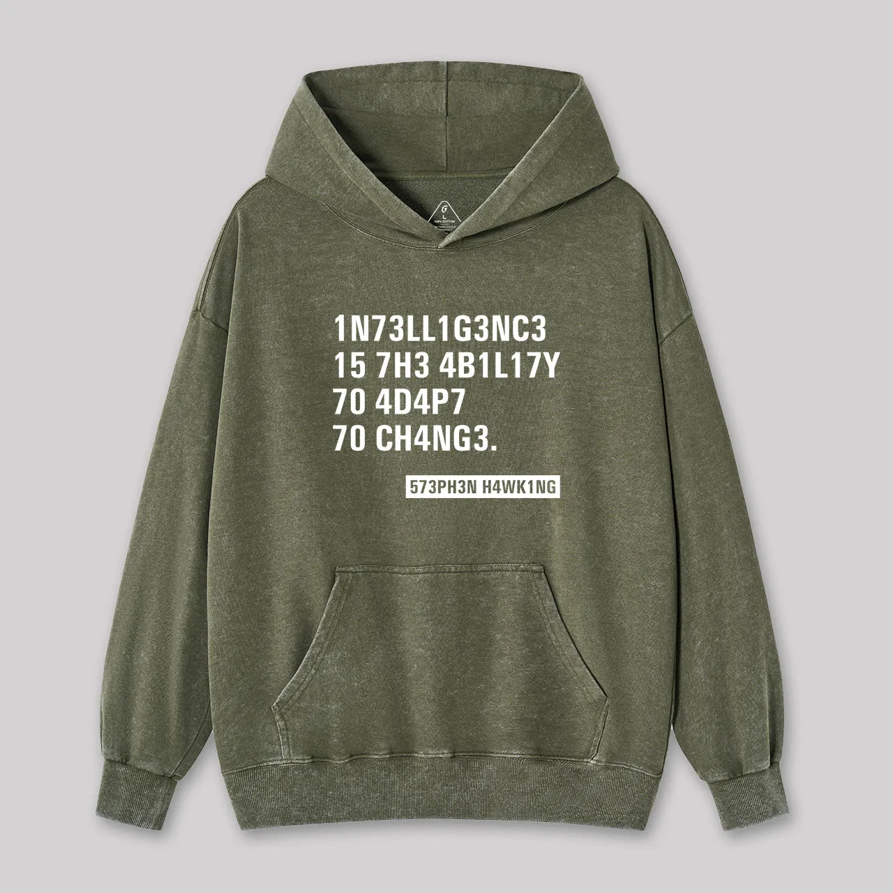 Intelligence - Stephen Hawking Washed Hoodie