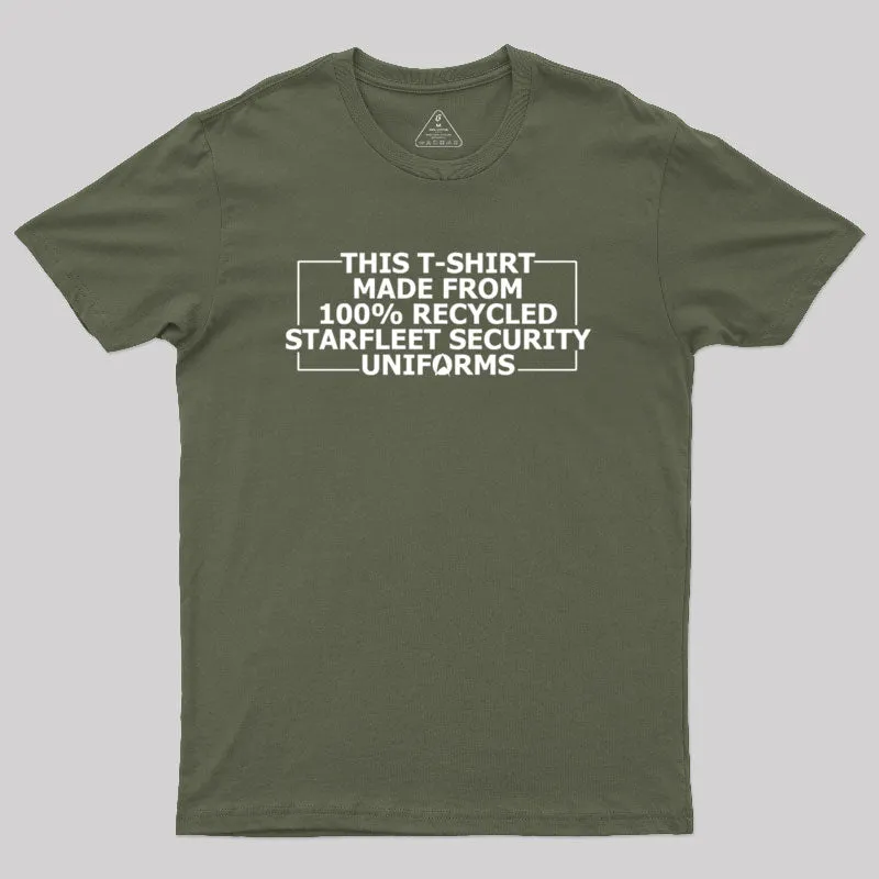 100% Recycled Starfleet Security Geek T-Shirt - Image 3