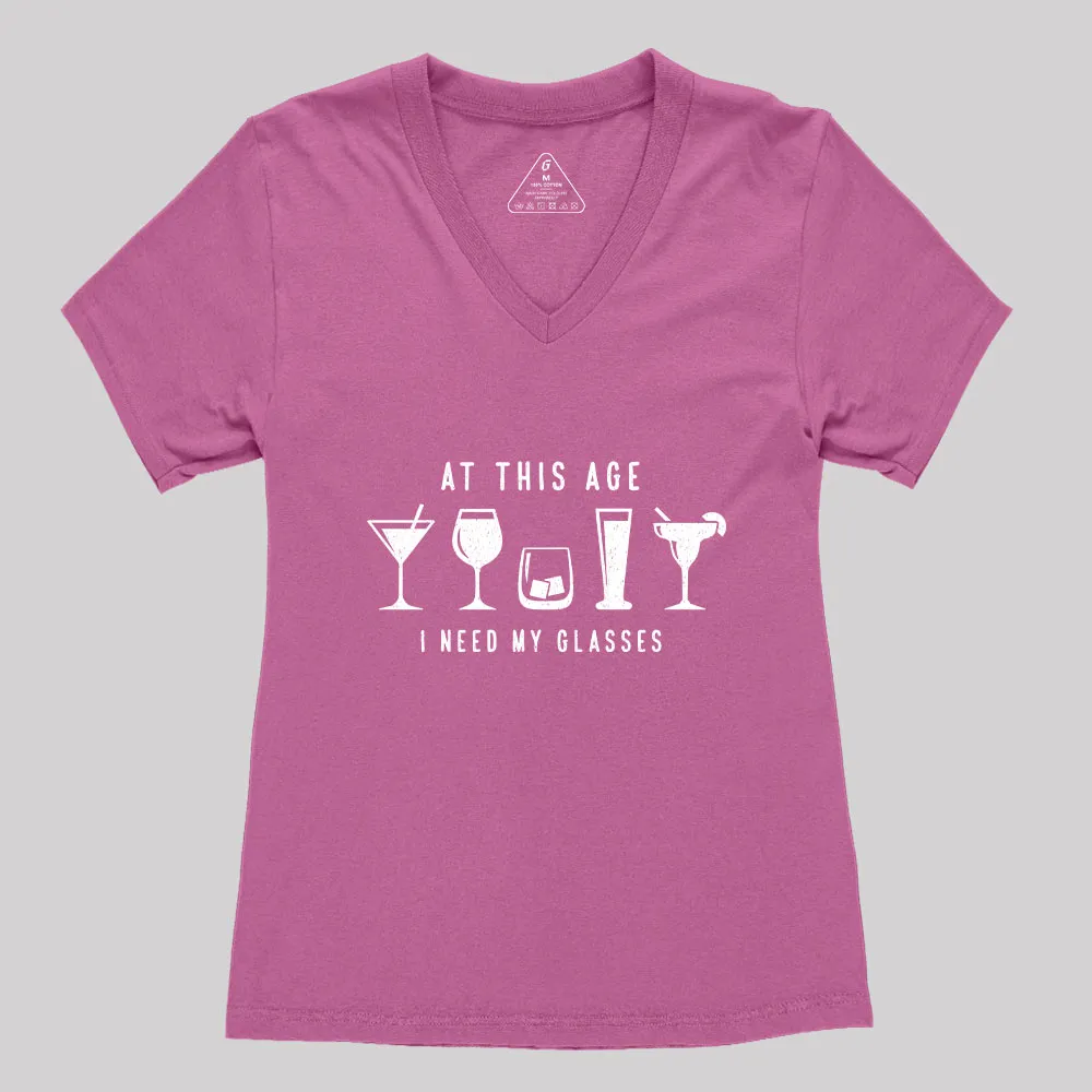 I Need My Glasses Geek Women's V-Neck T-shirt - Image 2