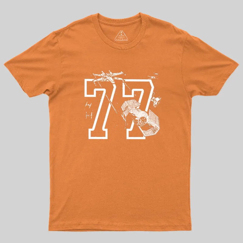 77 Athletic Print Geek T-Shirt - Image 7