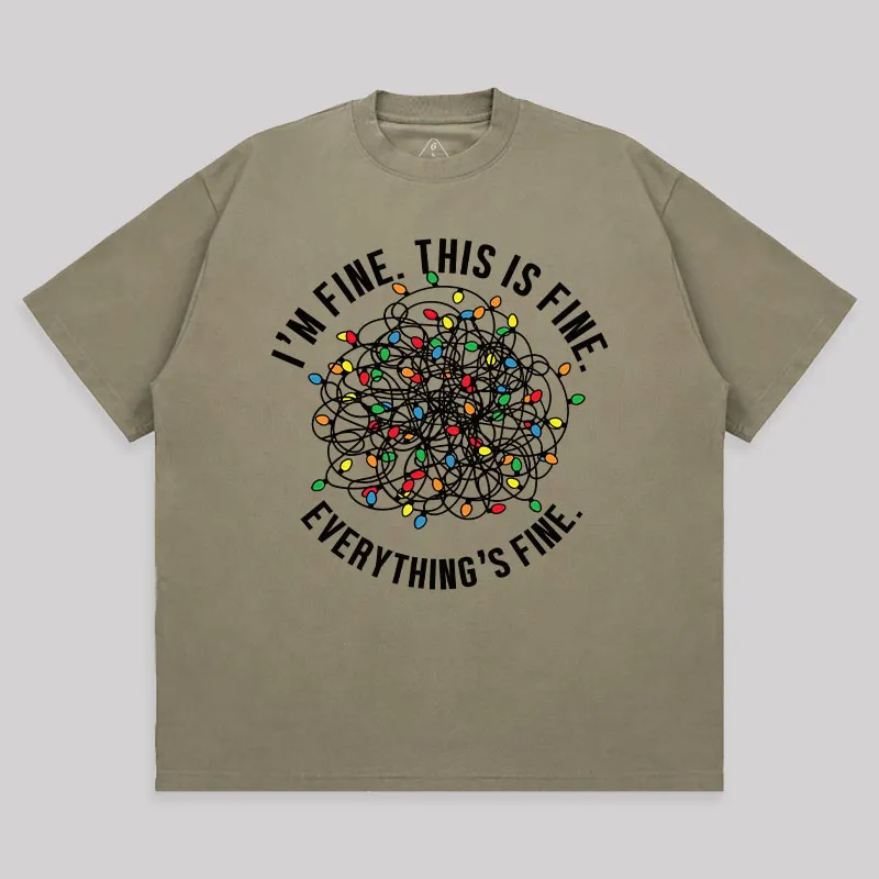 I am Fine Unisex Oversized T-shirt - Image 2