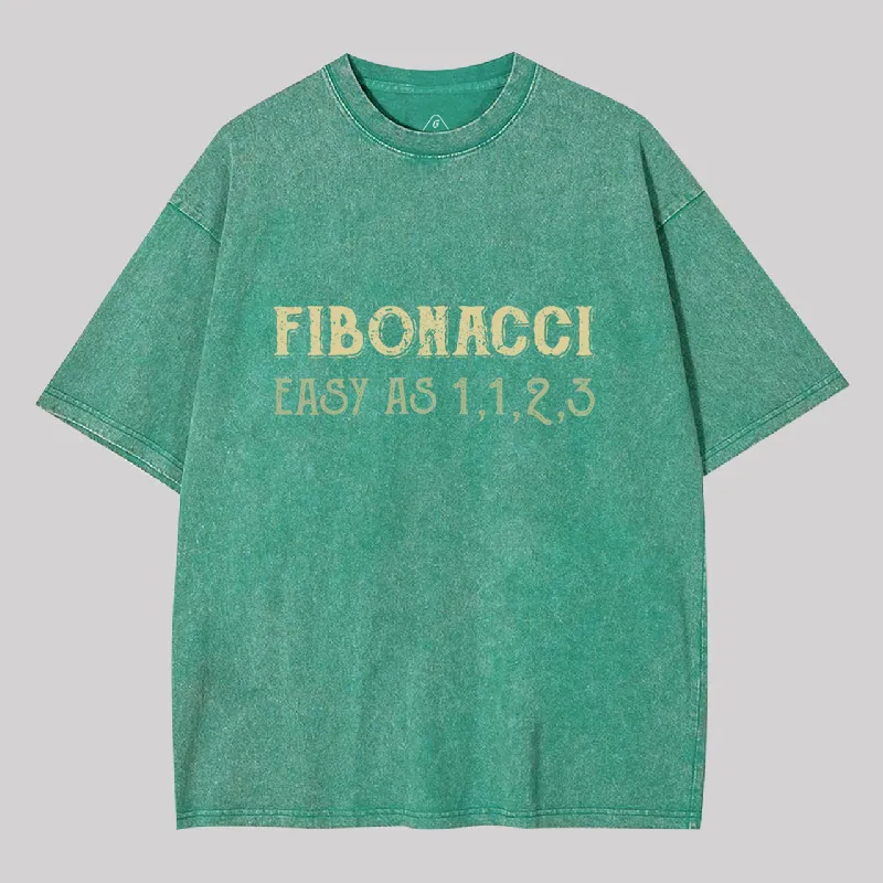 Easy As 1123 Geek Washed T-shirt - Image 8