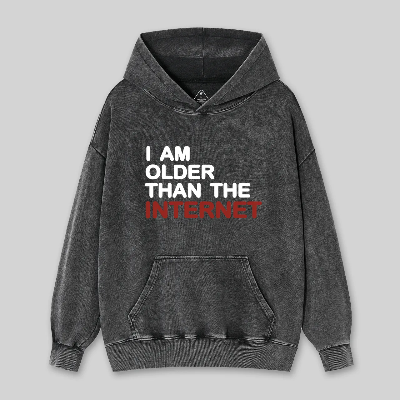 Alternative view of I Am Older Than The Internet GeekWashed Hoodie