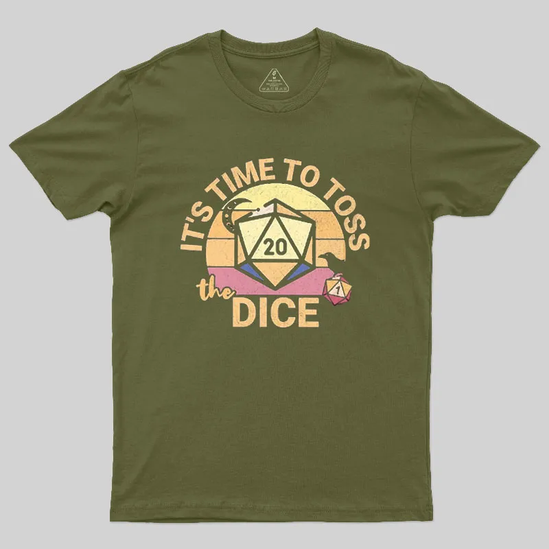 Time To Toss The Dice Geek T-Shirt - Image 3