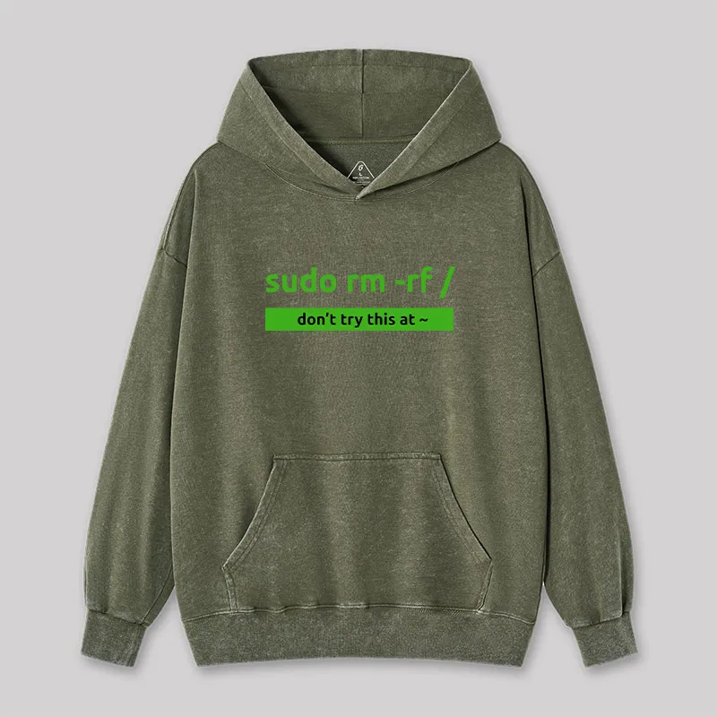 Sudo Linux Programming Command Washed Hoodie - Image 4
