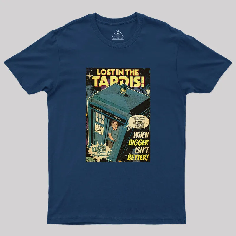 Alternative view of Lost in the TARDIS Geek T-Shirt