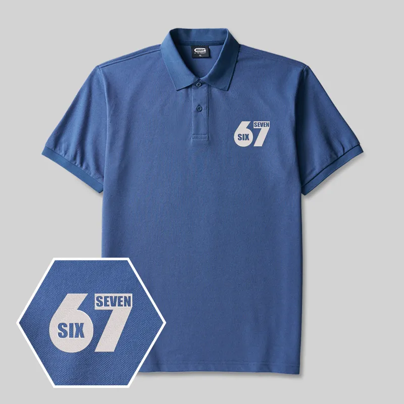 Alternative view of 67 Geek Embroidered Polo Shirts