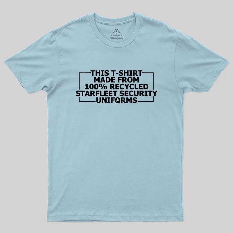 100% recycled Starfleet Security Geek T-Shirt - Image 10
