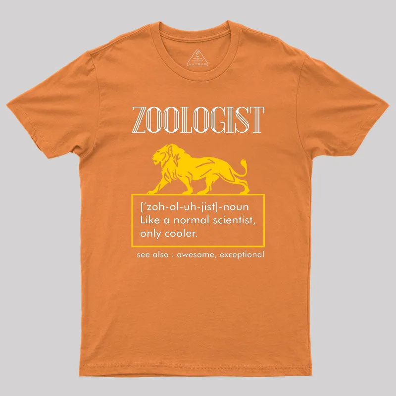 Funny Zoologist Definition Zoology Science Animals Job Geek T-Shirt - Image 6