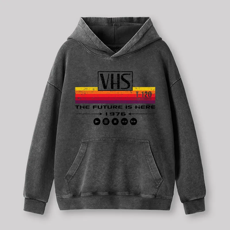 VHS The Future Is Here 1976 Washed Hoodie