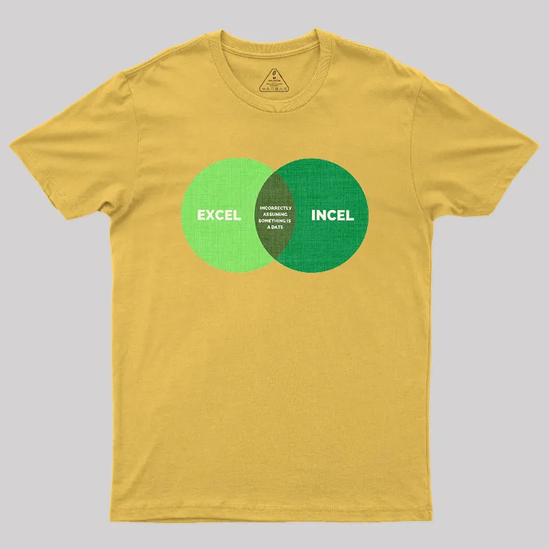 Excel Incel Venn Diagram Geek T-Shirt - Image 6