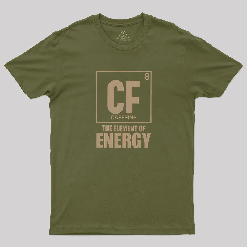 Caffeine The Element Of Energy Geek T-Shirt - Image 3