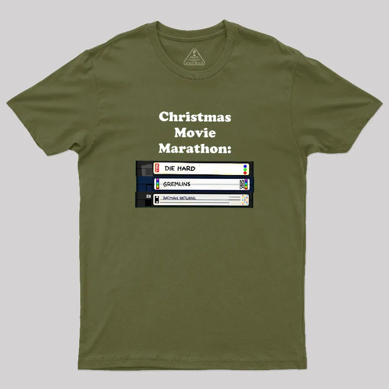 Christmas Movie Marathon Geek T-Shirt - Image 4